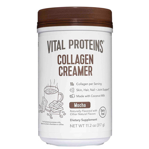 Vital Proteins Collagen Coffee Creamer, Coconut Milk Based & Low Sugar Powder With Collagen Peptides Supplement - Supporting Healthy Hair, Skin, Nails With Energy-boosting Mcts - Mocha 11.2oz
