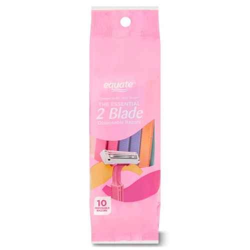 Equate The Essential 2 Blade Disposable Razors, 10 Count