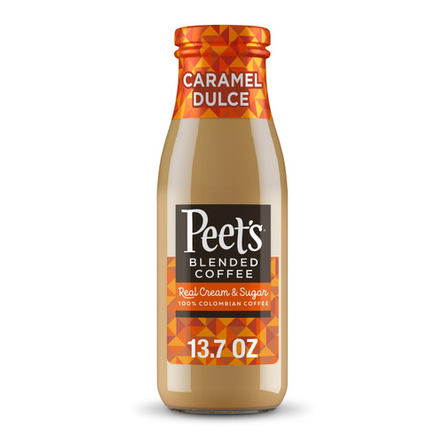 Peet's Carmel Dulce Iced Coffee, 13.7 Fl Oz Glass Bottle