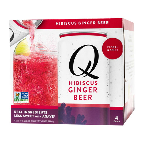 Q Hibiscus Ginger Beer, 7.5 Oz, 24 Pack