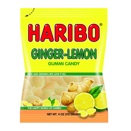 Haribo Ginger Lemon, 5 Oz, 12 Count