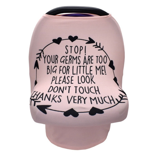 Famure Baby Car Seat Cover Nursing Covers Soft Breathable Stretchy Breastfeeding Scarf Shawl No Touch Sign Infant Carseat Canopy Lightweight Cotton