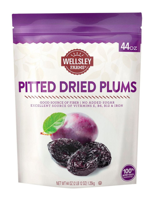Wellsley Farms Gourmet Dried California Plums, 1 Count Per Pack, New, 44 Oz Net Quantity.