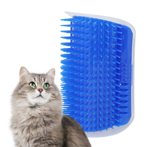 Ibaste Cat Self Groomer | Soft Cat Grooming Brush | Wall Corner Scratcher, Massage Combs For Short Long Fur Cats, Massager Toys For Kitten Puppy
