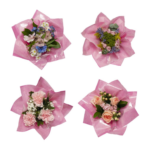 Light Pink Mini Floral Bouqueto - Fresh Cut - 4 Pack