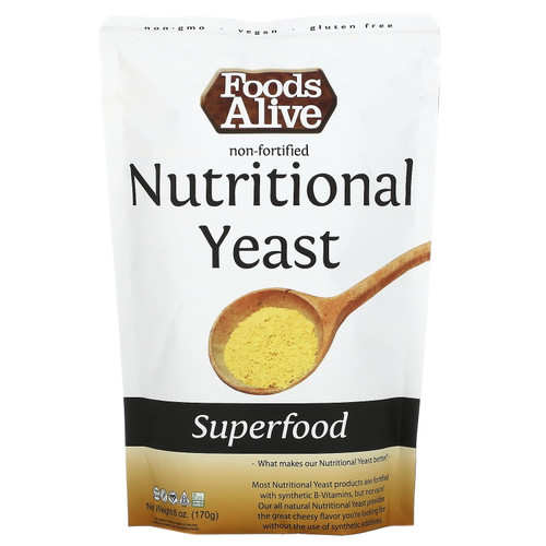 Foods Alive - Non-fortified Nutritional Yeast Superfood - 6 Oz.
