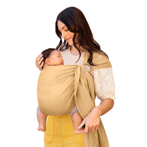 Moby Wrap Ring Sling Baby Carrier In Saffron