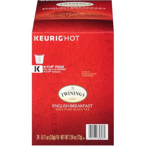 Twinings Pure Black Tea K-cups English Breakfast -- 24 K-cups