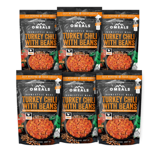 Omeals Turkey Chili - Homestyle Meals - Fully Cooked - Not Dried Food (pack Of 6)