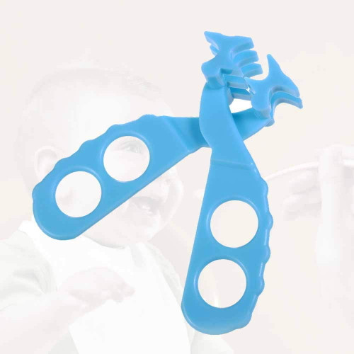 Eutuxia Scissors For Baby Food - Multifunction Baby Food Cutter, Crusher, Masher & Grinder Scissors Shear - Safe Feeding Tool - Perfect For Babies & Toddlers [blue]