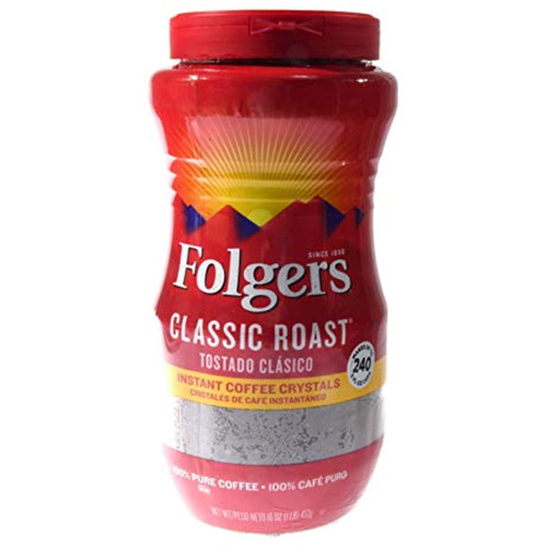 Folgers Classic Roast Instant Coffee Crystals - 16 Oz (pack Of 2)