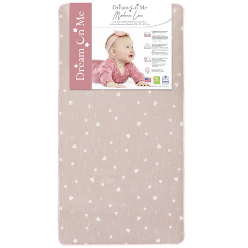 Dream On Me Modern Love Crib And Toddler Mattress / Greenguard Gold Environment Safe Baby Mattress/ Jpma Certified Infant Mattress / Waterproof Vinyl Cover/ Maximum Support And Safety