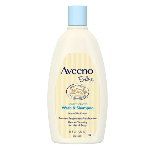 Aveeno Baby Wash & Shampoo, Lightly Scented, 18 Oz (pack Of 2)