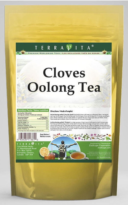 Terravita Cloves Oolong Tea, (cloves, Oolong Tea Bags, 50 Tea Bags, 1-pack, Zin: 532087)