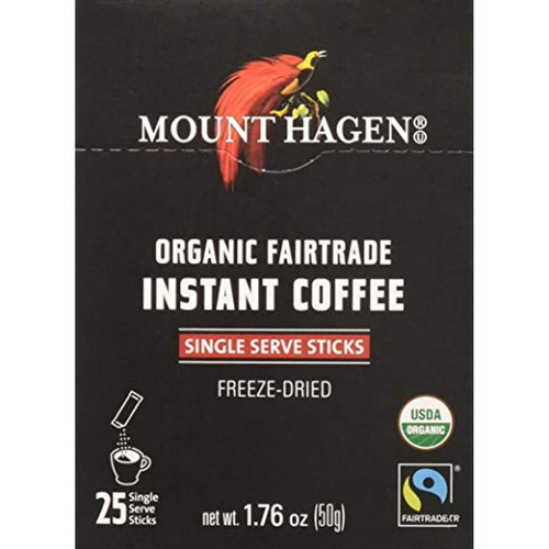 Mount Hagen Organic Instant Single Serve Coffee, 1.76 Oz