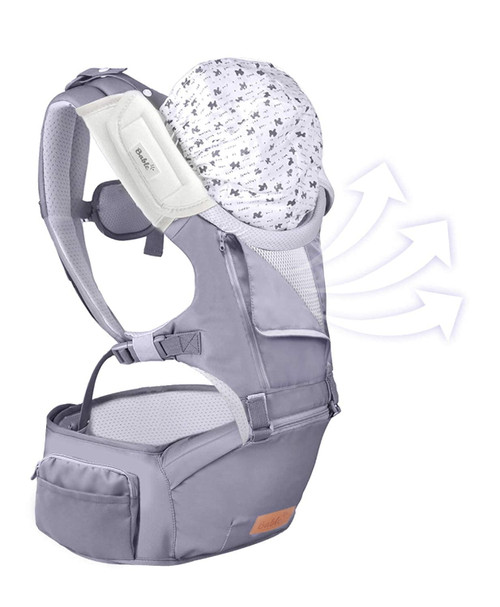 Gizcam 6-in-1 Baby Carrier With Hip Seat, 360 Ergonomic Front And Back Baby Carrier With Nursing Cover For Newborn To Toddler (8-33 Lbs),baby Wrap Carrier, Mesh For All Seasons - Blue Heron