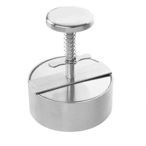Auyaya 1 Piece 304 Stainless Steel Burger Maker, Adjustable Shredded Steak Burger Maker, Non-stick Burger Maker For Family Gatherings