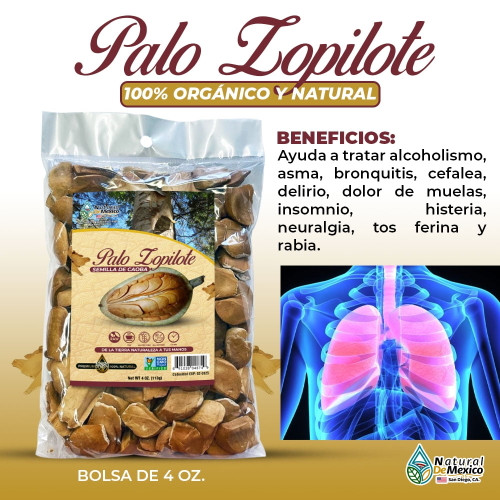 Palo Zopilote Semilla De Caoba Herbal Tea 4 Oz, Mahogany Seeds Natural Tea By Natural De Mexico