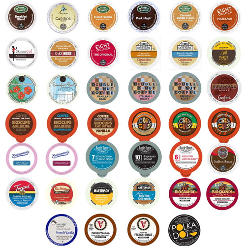 Perfect Samplers Coffee & Flavored Coffee Single Serve Cups Variety Pack Sampler, 40 Ct