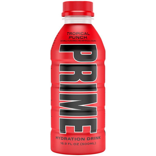 Prime Hydration Drink Tropical Punch 16.9oz Bottles, Quantity Of 12