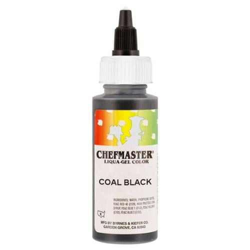 Chefmaster By Us Cake Supply 2.3-ounce Coal Black Liqua-gel Cake Food Coloring