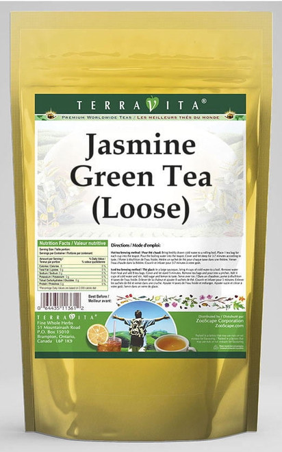 Terravita Jasmine Green Tea, (jasmine,loose Leaf Green Tea, 8 Oz, 1-pack, Zin: 531577)