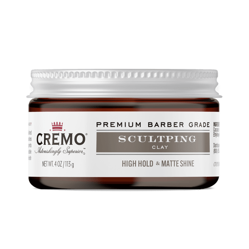 Cremo Hair Sculpting Clay, High Hold, Matte Finish, Men's Hair Styling