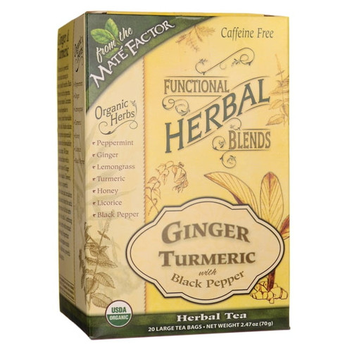 Mate Factor Functional Herbal Blends - Ginger Turmeric With Black Pepper