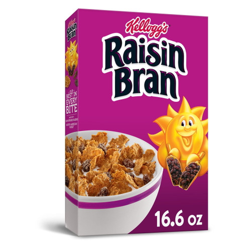 Kellogg's Raisin Bran Cold Breakfast Cereal, Original, 16.6 Oz
