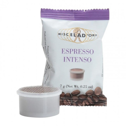 Miscela D'oro Espresso Intenso, Medium Roast, Coffee Pods, 100 Ct