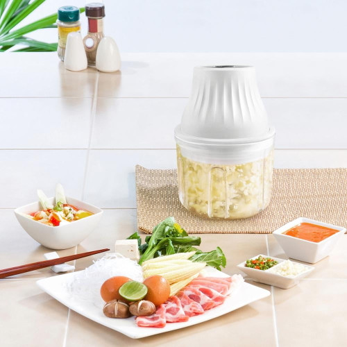 Electric Chopper, Electric Garlic Chopper, Charging Usb Wireless Vegetable Meat Grinder, Portable Mi Ni Baby Food Processing Machine With 3 Blad Es