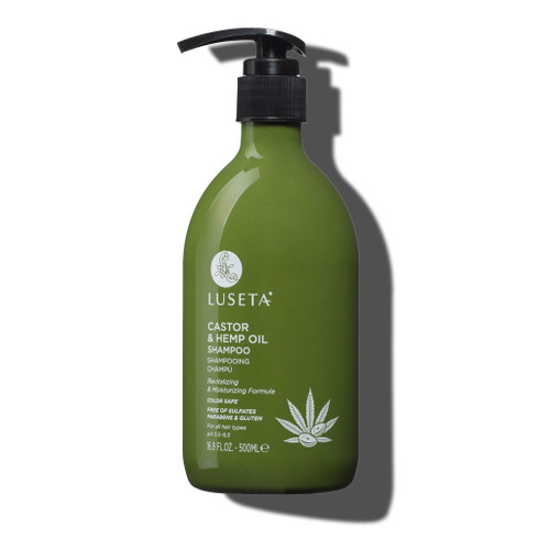 Luseta Castor &amp; Hemp Oil Revitalizing &amp; Moisturizing Shampoo For All Hair Types - Sulfate Free Paraben Free