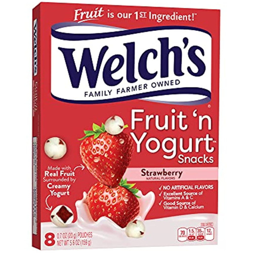 Welchs Fruit N Yogurt Strawberry Fruit Snacks, 8 Ct