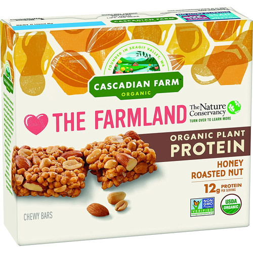 Cascadian Farm Organic Protein Chewy Bars Honey Roasted Nut -- 5 Bars