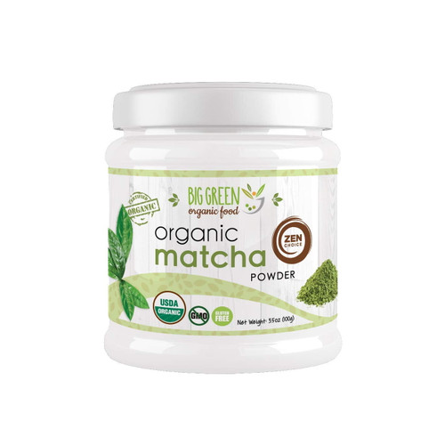 Big Green Organic Food- Organic Matcha Powder, Matcha Latte, Matcha Scone, Green Tea Smoothies, 3.5oz