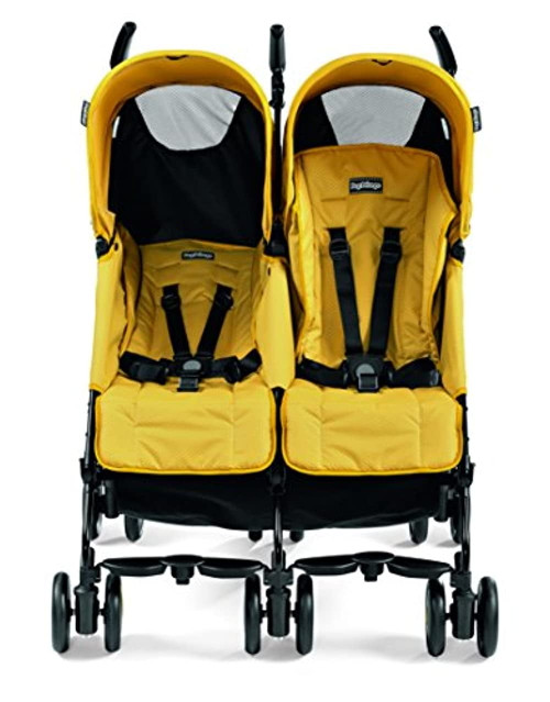 Peg Perego Pliko Mini Twin Baby Stroller, Mod Yelow