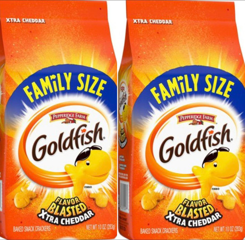 Pepperidge Farm Family Size Goldfish Flavor Blasted Extra Cheddar Snack Crackers - 10oz Pack Of 2