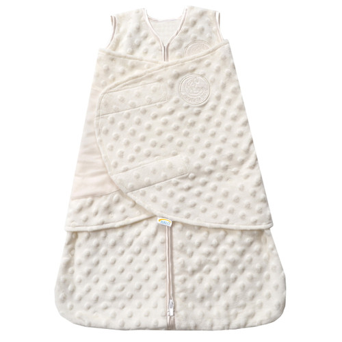 Halo Sleepsack Swaddle, Velboa, Cream Plush Dots, Newborn