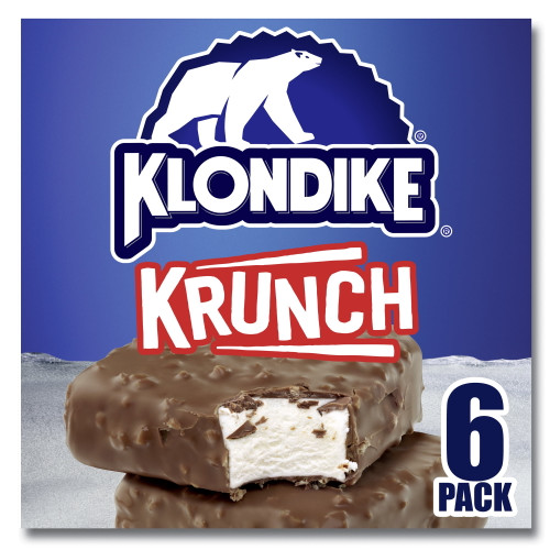 Klondike Frozen Vanilla Dairy Dessert Bars Krunch Ice Cream Alternative 4.5 Fl Oz 6 Count