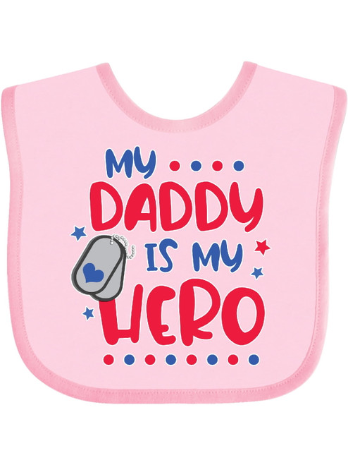 Inktastic Memorial Day My Daddy Is My Hero Gift Baby Boy Or Baby Girl Bib