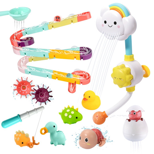 Bath Toy Bathtub Toy With Shower And Floating Squirting Toys, Fishing Game For Toddles And Babies