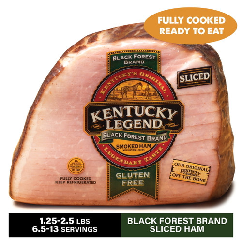 Kentucky Legend Quarter Sliced Natural Juice Boneless Black Forest Ham, 1.75-2.5 Lb