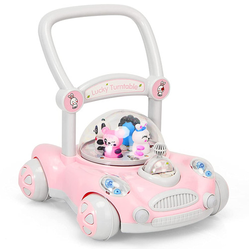 Baby Walker For Boys Girls, Activity Push Walker For Infants, Kids Early Educational Activity Center With Lights& Music, Learning Walking For Infants And Toddlers Over 12 Months (pink)