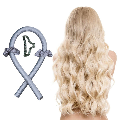 Cheers Us Heatless Curling Rod Headband No Heat Silk Ribbon Curling Rod Hair Roller Curls With Hair Claw Clip Lazy Natural Soft Wave Diy Hair Rollers Styling Tool