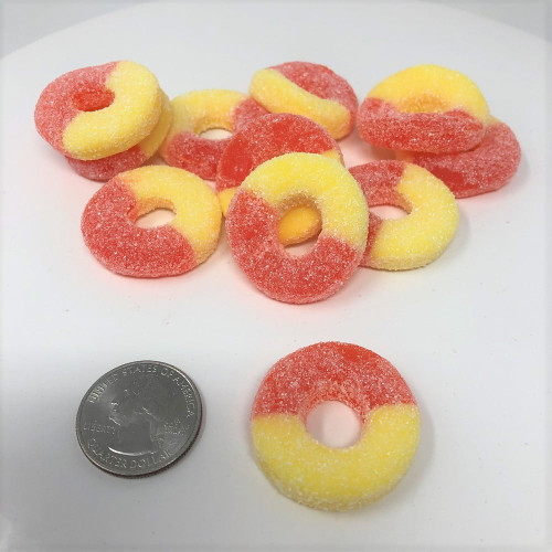 Gummi Peach Rings 1 Pound Bulk Gummy Candy Gummy Rings
