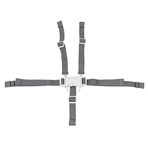Replacement Part For Fisher-price Spacesaver High Chair - Hgx43 + Many More Models ~ Replacement 5 Point Gray Strap ~ Waist, Crotch And Shoulder Straps