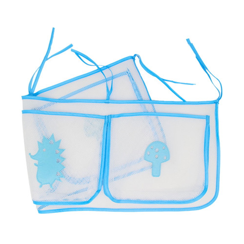 Baby Crib Storage Bag 3 Pockets Saving Space Nylon Bedroom Bedside Hanging Organizer For Pacifier