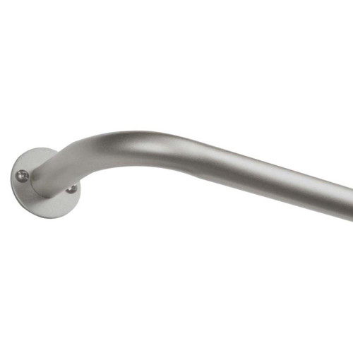 Exclusive Home Holden Wrap Around 1" Curtain Rod, Matte Silver, 52"-72"