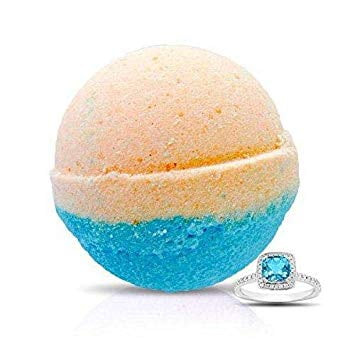 Sand And Sun Bath Bomb With Ring, Size 5, By Soapie Shoppe
