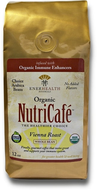 Enerhealth Botanicals Organic Whole Bean Coffee, Medium Roast, 12 Oz